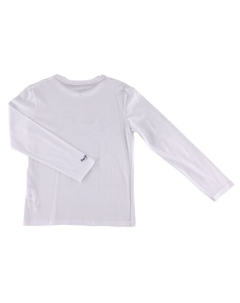 T-Shirt en Coton Logo Pepe Peinture blanc